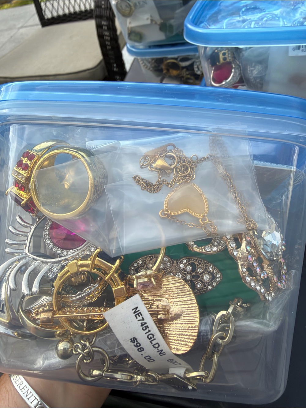 Mix jewelry lot of silver to gold mix